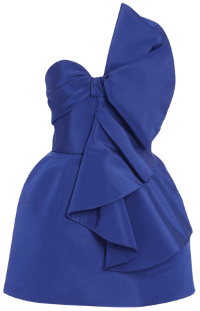 Ruffle Front Silk Mini Dress By Oscar De La Renta | Moda Operandi