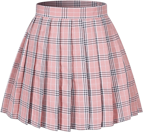 Amazon.com: Women`s Plaid Scottish Tartan Pleated Skirts School Uniform(XL,Pink Mixed White Black) : Clothing, Shoes & Jewelry