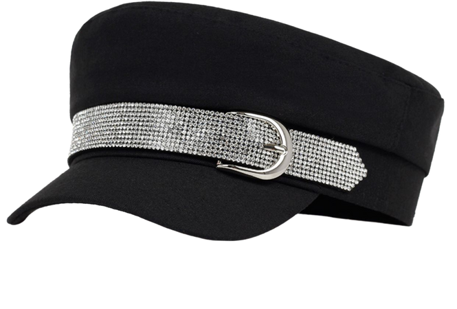 Black hat with silver