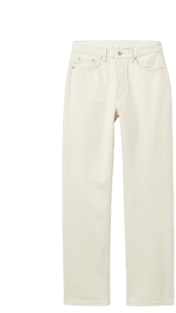 Voyage High Straight Jeans - Ecru - Weekday WW