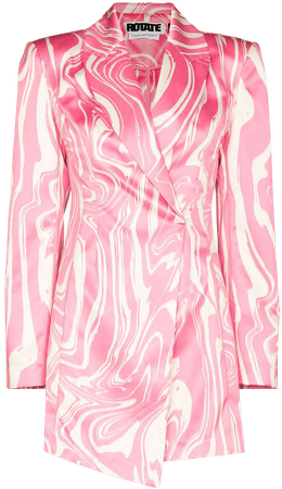 ROTATE Shannon Swirl Print Mini Dress - Farfetch