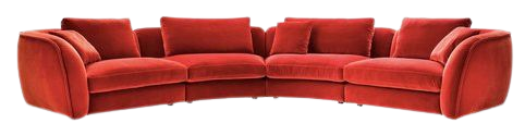 Levante Red Sofa Black Tie - Artemest