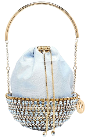 blue rosantica clutch bag