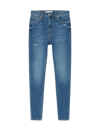 Super high-rise jeans - New - Woman | Bershka