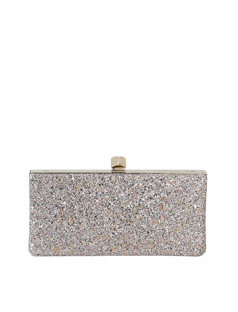 JIMMY CHOO - Celeste glitter-embellished woven clutch bag | Selfridges.com