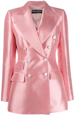 Shop Dolce & Gabbana double-breasted shantung blazer with Express Delivery - FARFETCH