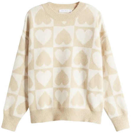 All in Favor Heart Jacquard Sweater | Nordstrom