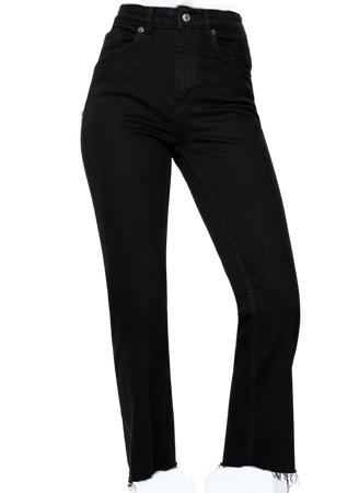 cropped flared jeans in black