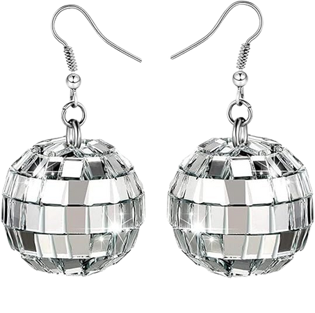Amazon.com: Disco Ball Earrings 24mm 70'S Disco Punk Earrings for Women Girls Jewelry (B): Clothing, Shoes & Jewelry