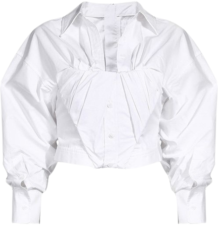 White Blouse Puffy Sleeves