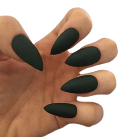 dark green nails