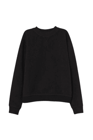 Cotton-blend Sweatshirt - Black
