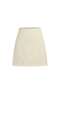cream mini skirt