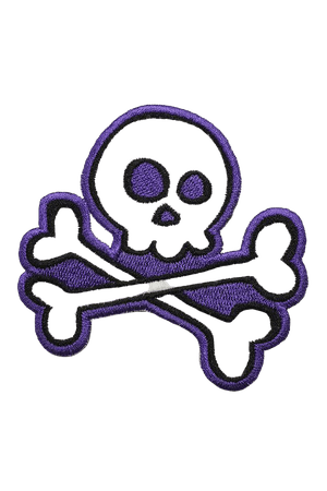 Skull Crossbones Iron On Sew On Gothic Patch | Gothic