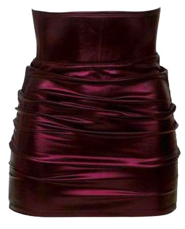 burgundy mini skirt