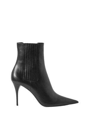 Lexi Leather Ankle Boots - Black