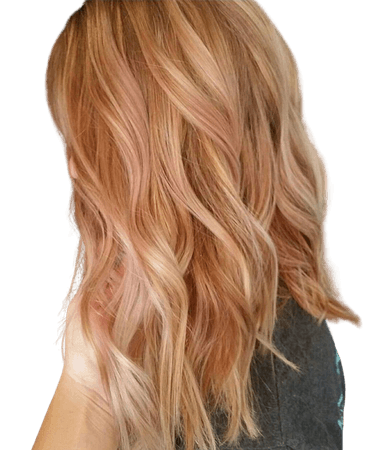 Strawberry blonde hair