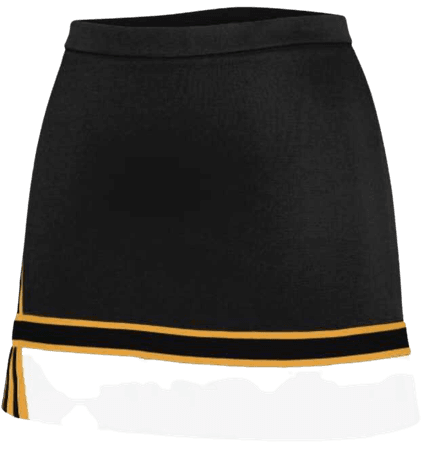 gold white black cheer skirt