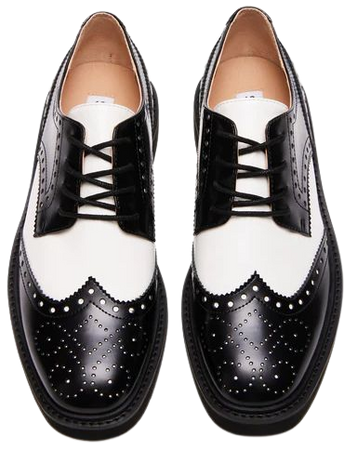FREDDY Black/White Tailored Lace Up Loafer | Women's Loafers – Steve Madden