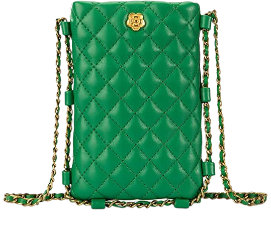 Montana West Small Quilted Cell Phone Purse for Women Soft Chain Crossbody Cellphone Wallet Bag MBB-MWC-141GN: Handbags: Amazon.com