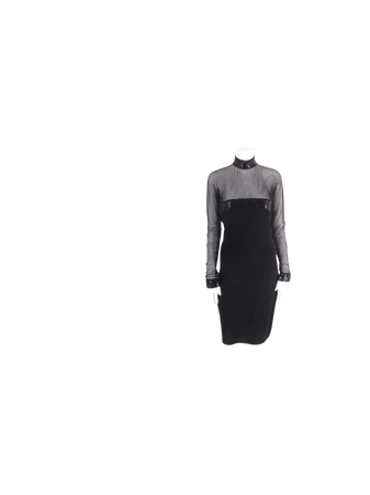 80s ST JOHN fishnet knit dress 8, vintage 1980s black sequined evening sheath dress