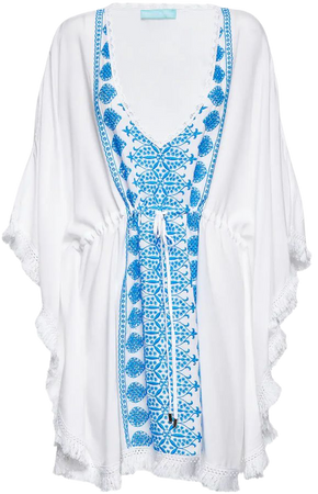 Isabelle Embroidered Minidress in Blue - Melissa Odabash | Mytheresa