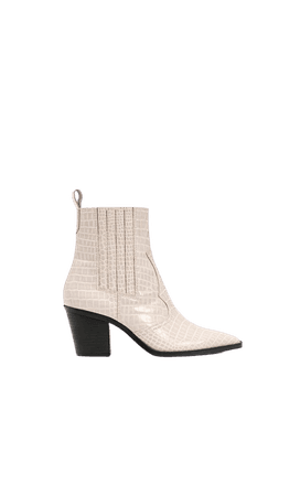 Embossed cowboy ankle boots - Women's Just in | Stradivarius United States