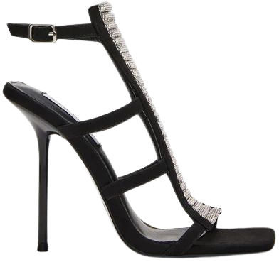 EXILE Black Multi Square Toe Rhinestone Heel | Women's Heels – Steve Madden