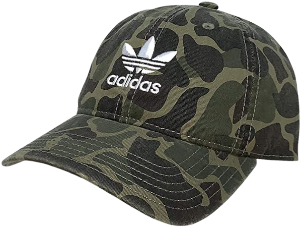adidas Women's Originals Relaxed Fit Strapback Cap (Forest Camo) at Amazon Women’s Clothing store