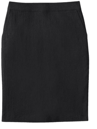 Textured Pencil Skirt - Black | Boden US