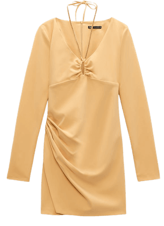 DRAPED DRESS WITH JEWEL STRAP | ZARA United States