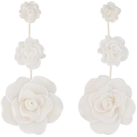 Dannijo Earrings White Rose
