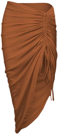 Drawstring Asymmetrical Midi Skirt – Micas