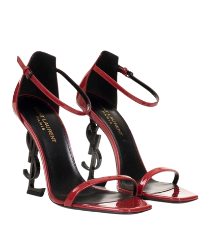 ysl red and black heels