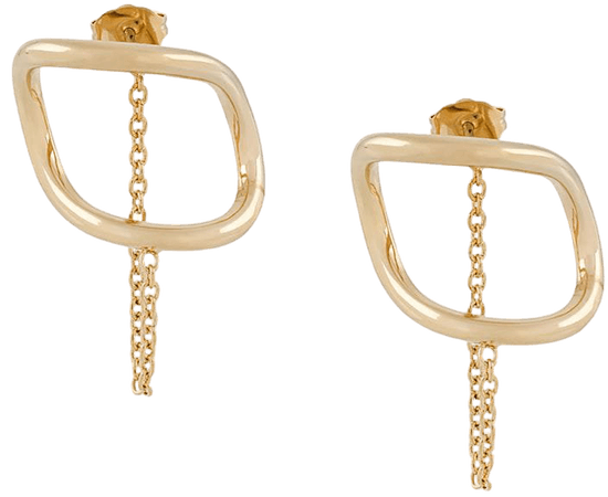 Maison Margiela Half-Circle Chain Earrings S51VG0066S12672 Gold | Farfetch