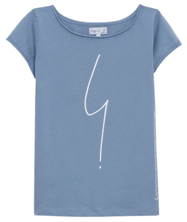 pastel blue "irony mark" Australie t-shirt