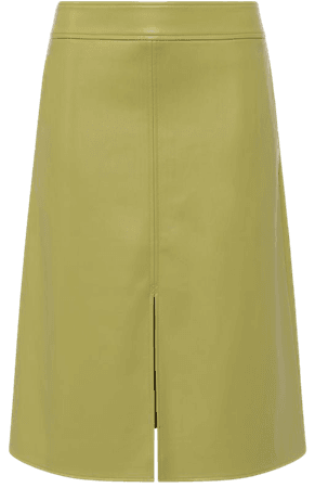 Etta Recycled Vegan Leather Skirt Moss– French Connection US