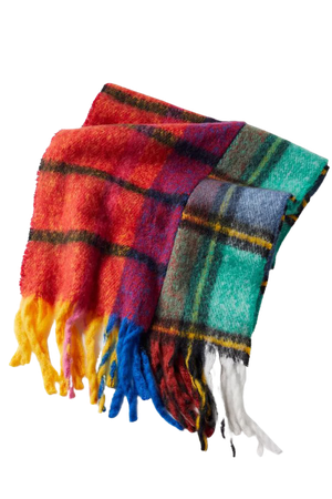 Patched Plaid Blanket Scarf | Urban Outfitters