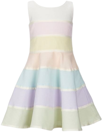 Bonnie Jean Little Girls 2T-6X Colorblock Fit-And-Flare Dress