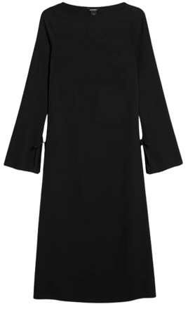 Scoop neck bodycon maxi dress - Black - Monki WW