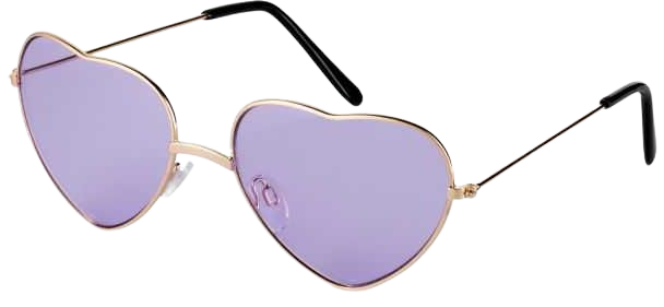 Heart-shaped sunglasses - Gold-coloured/Purple - Ladies | H&M GB