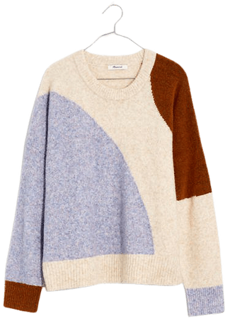 Plus Cedarbrook Pullover Sweater in Colorblock