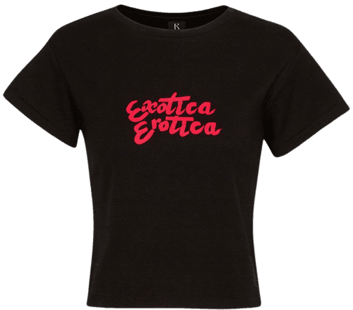 Exotica Erotica Tee | Black Classic Baby Tee | Réalisation Par