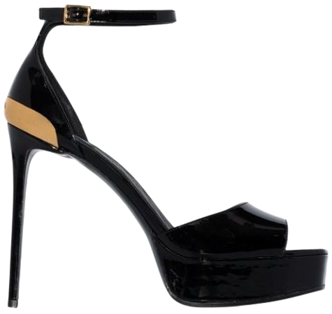 Balmain Pippa 120Mm Sandals TN1C270LVER Black | Farfetch