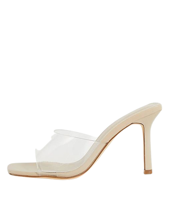 Ever New heeled sandals in clear | ASOS