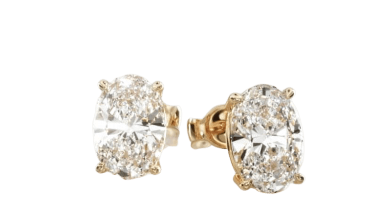 oval diamond earrings $12,390