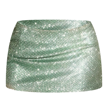 green sparkle skirt plt