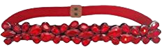 Dorchid Women's Rhinestone Skinny Belt Floral Elastic Cummerbunds for Lady (Classic Red, S-M(27~31")) at Amazon Women’s Clothing store