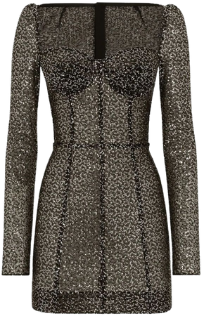 Dolce & Gabbana sequin-embellished Bustier Minidress - Farfetch
