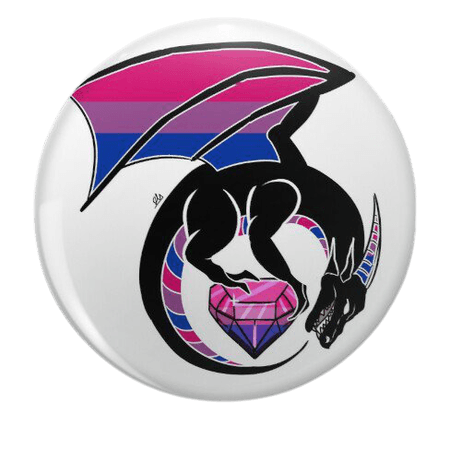 "Pride Dragon - Bisexual" Pin by dducke | Redbubble